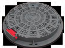 ML With the manual locking system, manhole covers can be opened and locked by using the special wrench.
