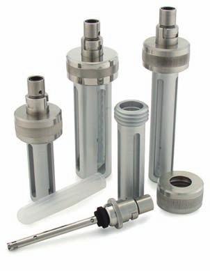 HOMOGENIZERS Sealed Chamber Assemblies Sealed Tubes Sealed Chambers, stainless steel Sealed Chambers, glass Sealed Chamber Assemblies Sealed chamber assemblies are designed to protect the operator