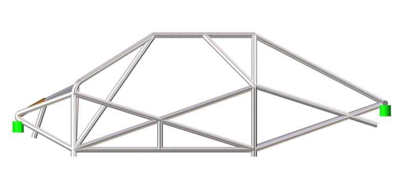 Main rollbar to lateral rollbar reinforcement member shall be minimum 1.6mm wall or 2.