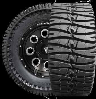 Traction in mud, snow and sand is exceptional and even with the aggressive design the tires give a smooth ride.