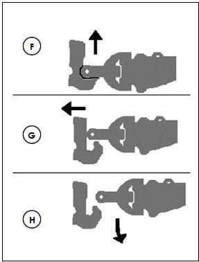 Insert the secondary locking pin (B) 2.4 Disconnecting the Scraper from Tractor 1. Park on level ground 2. Remove locking pin (B) 3. Push locking handle forward (A) 4.