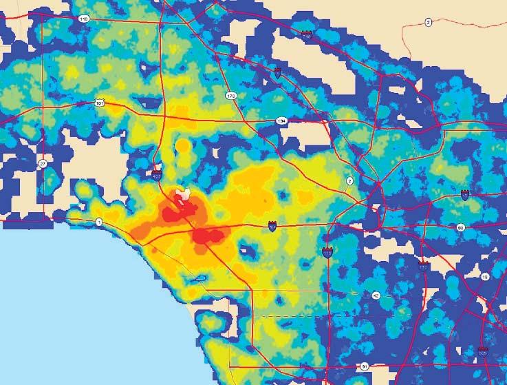 Number of residents (thousands) Figure 1. Spatial distribution of UCLA staff and academic employee residences 4.5 4.0 