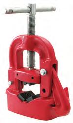 VICES Pipe vice Hinged V-shaped support Special steel Ideal for working with hydraulics and pneumatic lines Bench vice With adjusting screw and pipe clamps Forged front and rear jaws Extra high