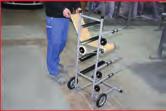 Paper trolley with 4 shelves Ideally suited to masking painting Mobile paper giver with 4 shelves for up to 4 paper rolls