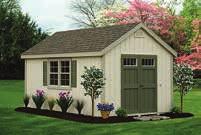 New England Cape Cod 12' x 16', Clay, Navajo White Trim and Doors, Black Shutters