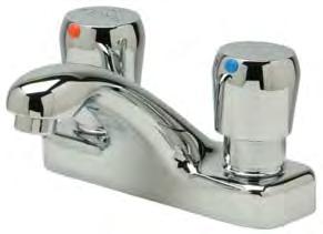 CENTERSET METERING Z86500-XL TAG Engineering Specifications: Zurn AquaSpec Z86500-XL Polished chrome-plated cast brass faucet body with integral shanks, slowclosing metering cartridges, a 4" [102mm]