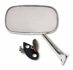 1968-1976 Rearview mirror mounting Bracket - Convertible #26673 Bracket - Coupe #26674 Mirrors #X2522 1968-74 Style #X2526 #26671 #1175 33944 Key Head Covers - Gray - Square & Oval - pr.
