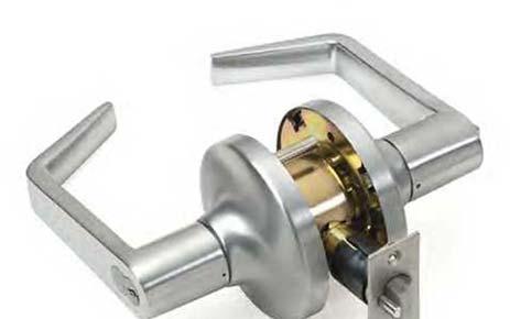 SERIES 500 FALCON GRADE 2 CYLINDRICAL LEVER LOCK FEATURES * Cylindrical type construction * Non-handed * 2 ¾ backset * Chrome (US26D) finish * Stainless steel latchbolt with ½ throw, deadlocking for