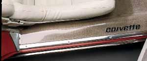 1968-1982 Status Sills Open your Corvette s door to elegance with Status Sills aircraft aluminum door sill inserts.