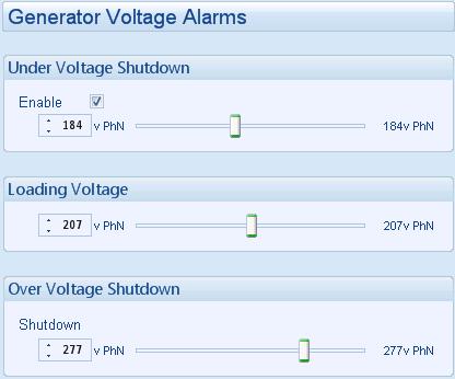 4.7.2 GENERATOR VOLTAGE Click to enable or disable the alarms.