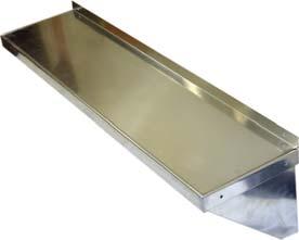 ALWMS1260-12 W x 60 L 100lb Capacity Solid Shelf-Stainless Steel