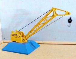 2.116 Dinky Toys 752 Goods Yard Crane. Blue base with steps, yellow jib.