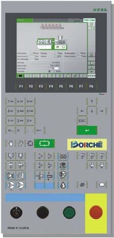 Online monitoring of machine controls and functions allows Borche to provide real-time technical support and service over the internet Large coloured