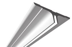 non-conductive Aluminium profile for flush mounting on ceilings or walls, incl.