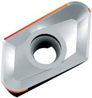 resistance Curvilinear edge for good chip flow Edge design for 90 shouldering Buffed mirror face to prevent builtup