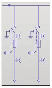 MV Switchgear for ga / gae630 Configuration Dimensions Cubicle Internal arc IAC AFL 20 ka 1 s 1400 mm height cubicle Additional interlocks: Standard IEC interlocks Anti-reverse interlock gae-1ts