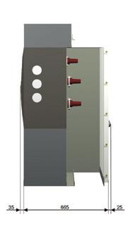 height 900 mm height Protection relay acc. to agreement Assembly of control box acc.