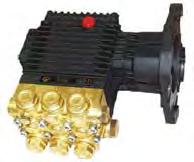 6544 EZ Series Triplex Plunger Pumps Gas Flange (SAE J609) Hollow Shaft 1/2" FPT inlet, 3/8" FPT outlet Part Pump GPM PSI GHP RPM Shaft Wt. 6608 TP2526J34UIL 2.6 2700 6.