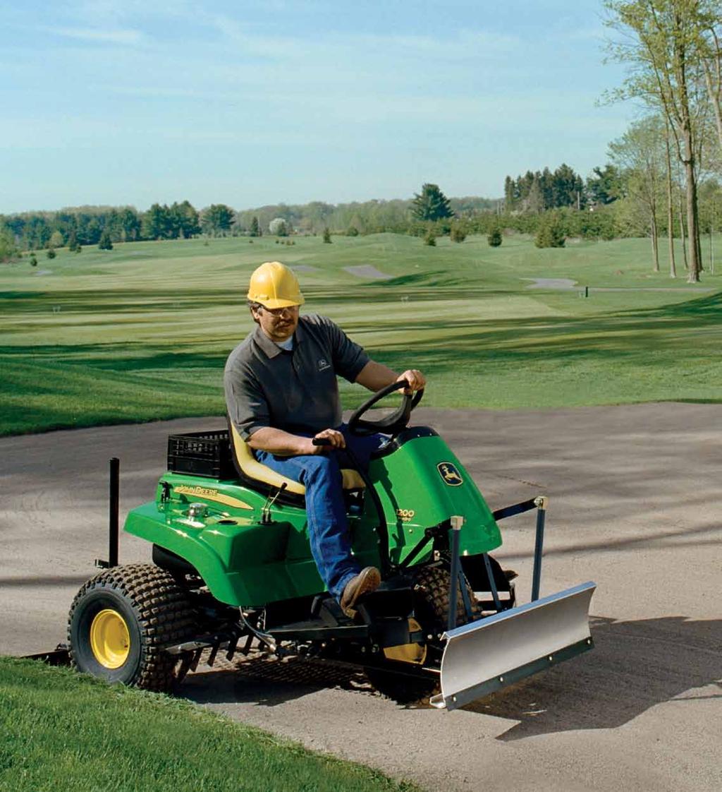 Two ways to reach a smooth finish: The 1200 Hydro and 1200A Bunker and Field Rakes from John Deere.