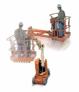 JLG E300, E400 & E450 Series ELECTRIC ARTICULATING BOOM LIFTS TURN THE CORNER ON PRODUCTIVITY The E Series boom lifts are environmentally friendly with industry-leading
