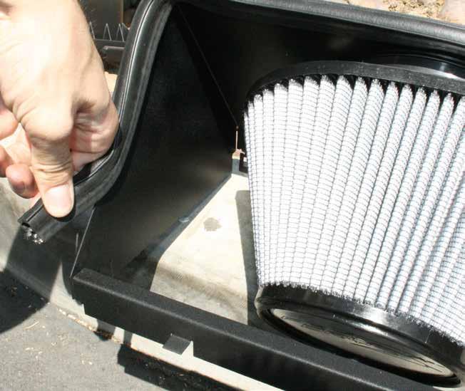 INSTALL Figure E Refer to Figure E Step 9: Mount your afe air filter to the adaptor installed in step 8 with