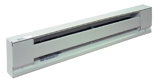 2900S Series Electric Baseboard - Stainless Steel Element Convection Heater Features Available in white or ivory with stainless steel heating element and Aluminum fins.