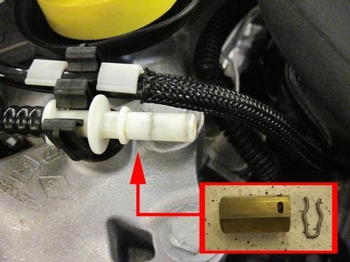 Remove original fuel line to HP pump.
