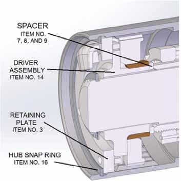 Try to install the hub snap ring in front of the retaining plate. 4. If the snap ring fits remove the driver assembly and retaining plate and began full installation. 5.