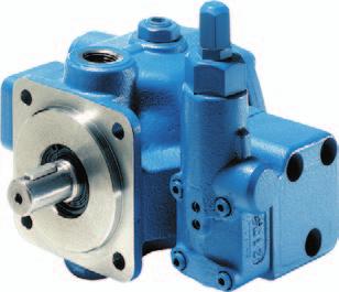 26 GoTo Europe Pumps Vane pumps Adjustable vane pump, pilot operated PV7 Size 14 150 Frame sizes 10, 16, 25, 40, 63 and 100 Nominal pressure up to 160 bar Maximum flow 270 l/min Component series 1X