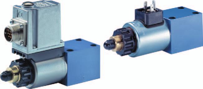 84 GoTo Europe Proportional servo valves Proportional pressure valves Proportional pressure relief valves, direct operated, without/with integrated electronics (OBE) DBET(E) Size 6 Component series