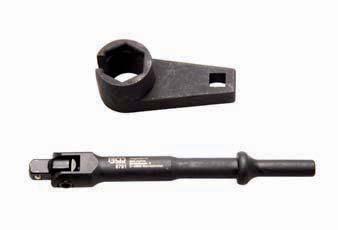 g. air impact hammer BGS 3515-10 mm shaft diameter - for lambda probes with 22 mm hexagon drive 8791 Vibro Air Hammer Head - allows loosening of rusted track rod nuts - improves the