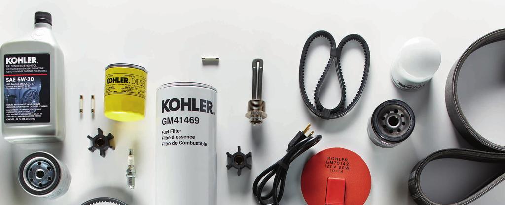 KOHLER GENUINE PARTS The best way to protect your power. Behind every KOHLER generator, there s a world of support.