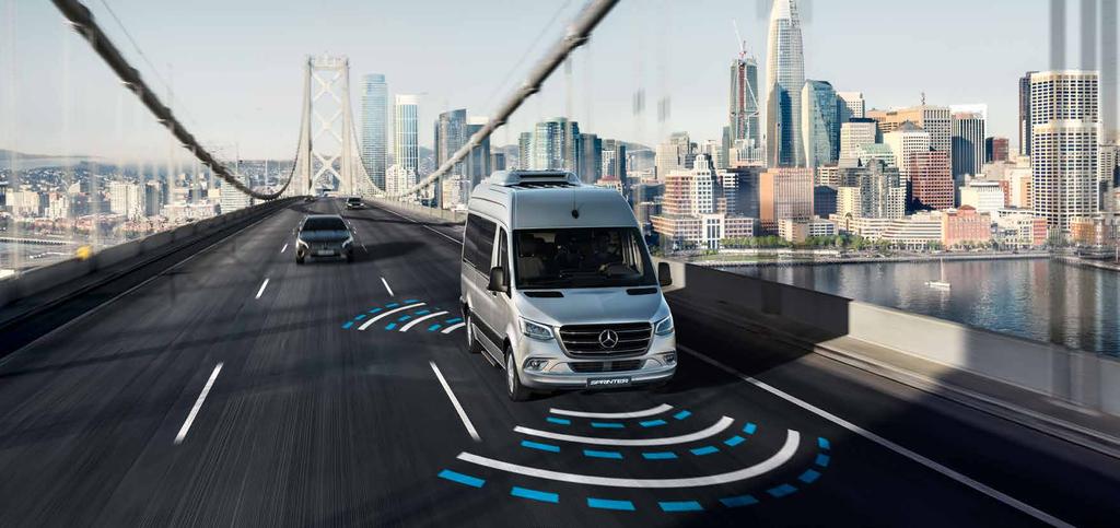 Safe motoring on the road to success. The Sprinter is designed for safety through and through.