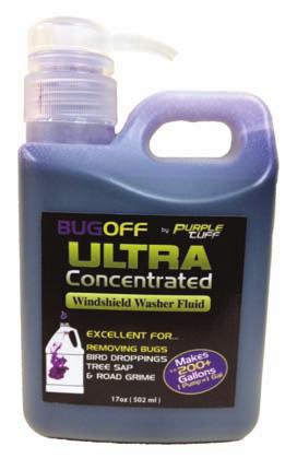 The washer fluid applies water beading technology to your windshield for greater