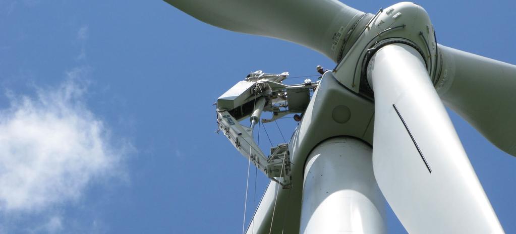 SELF-HOISTING CRANE INSTALL Installing the turbine-specific crane base and the Self-Hoisting Crane.