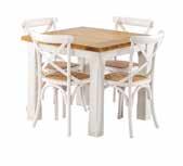 238 SET FLORENCE 900x900 dining table + 4 x