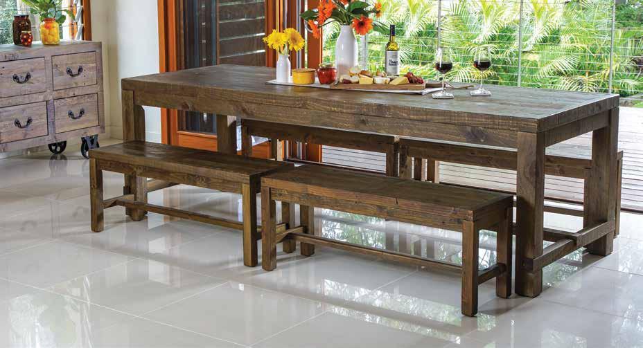 dining table + 2 x STONEMILL benches 899 SAVE 328