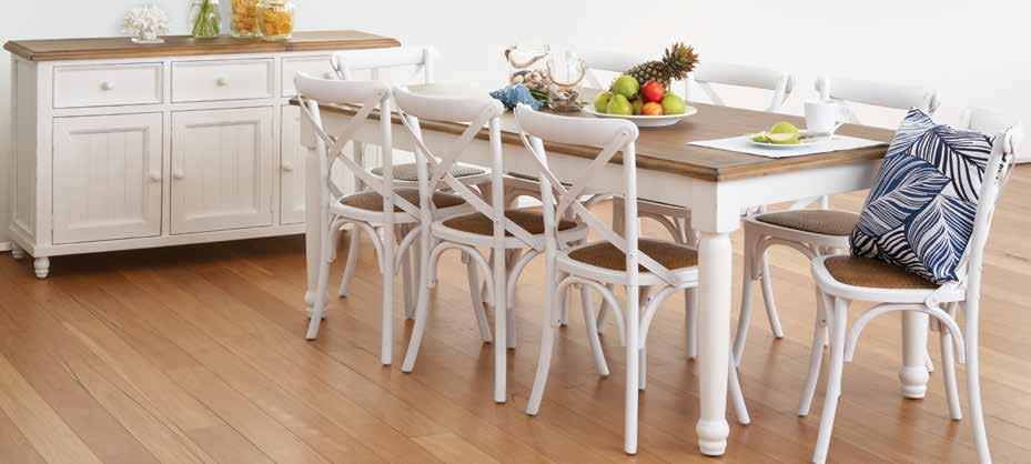 BRISTOL 2000x1000 dining table + 8 x FRENCH CROSS chairs matte white 1479 SAVE 792 BRISTOL buffet 958 SAVE 240.