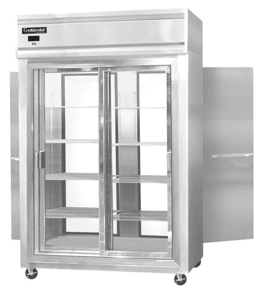 Combination Glass/Solid Door Pass-Thru Laboratory/Pharmacy Refrigerators Front Hinged Glass Door(s) & Back Hinged Solid Door(s) Refrigerators (+2 C to +8 C), Factory Preset at 4 C Hinged Glass,