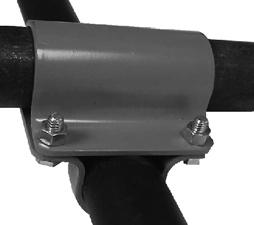 Rigging Accessories Cross Grid Connector Provides rigid, low-profile connections for assembling pipe grids of 1 1 /2" (38 mm) schedule 40 pipe. Black, powder-coated 1 /8" (3.