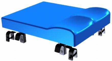 A 1.1.- Bio ST Seats SS01-NB SS02-NB Custom Solid Seat Insert, 15 to 20 in width and depth, made of a 1/2" of HDPE (High Density Polyethylene), a foam module (Medium Package 1 Soft Sunmate on 1