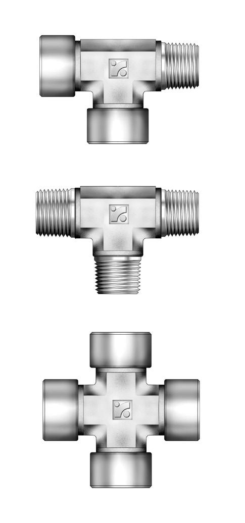 IBT Branch Tee Male and Female Threads Instrumentation Thread Fittings A E L S H SS316, Steel Brass IBT - 2N 1/8 48.0 4.8 24.0 19.6 12.7 6200(427) 3100(213) IBT - 4N 1/4 58.0 7.1 29.0 26.5 17.