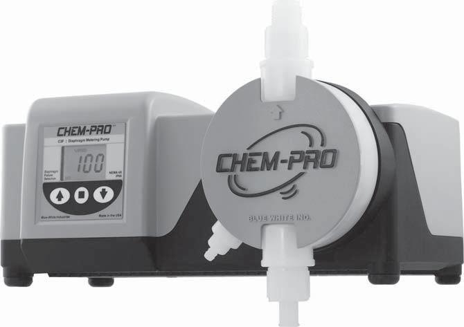 C-00P CHEM-FEED DIAPHRAGM PUMPS All ball bearing, permanently lubricated gear motor for smooth and quiet operation.