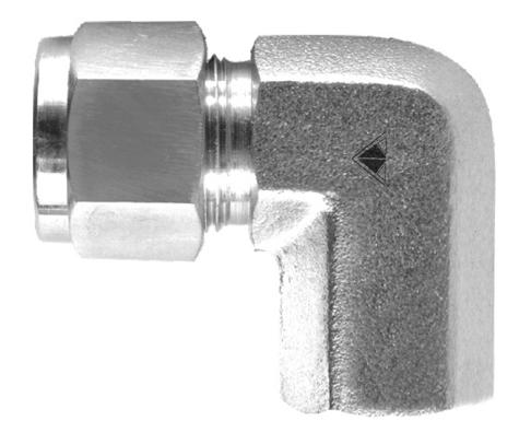 EBOW CONNECTOR 90 Degree emale Elbow IMPERI Imperial NPT Design : T/E/IN T/E/2I-2T 1/8 1/8 0.09 9/16 0.50 0.97 18.03 T/E/2I-4T 1/8 1/4 0.09 11/16 0.50 1.08 20.82 T/E/3I-2T 3/16 1/8 0.12 9/16 0.54 1.