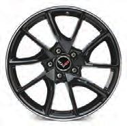 19 and 20-Inch Wheel Package - 7-Split-Spoke Gloss Black (5YX) CORVETTE STINGRAY Personalize your vehicle with these 19 and 20-Inch 7-Split-Spoke Gloss Black Wheels (5YX) validated to GM