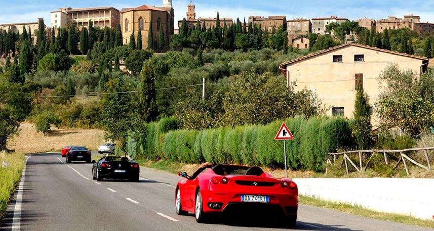 DAY 3: Siena & Florence Route: San Casciano dei Bagni Siena Florence Morning Breakfast and check-out Departure by Ferrari for Siena Siena, an unspoiled mediaeval city, is the location of the famous