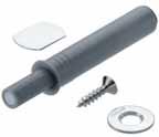 Ordering Information AVENTOS HK-XS TIP-ON set for standard doors 50 min Nylon gray unit with magnet tip Adjustment range +4 mm to -1 mm For door heights up to 400 (15-3/4") Works for overlay and