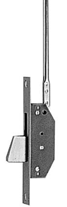 Electa zinc-plated steel front plate mm 24 Unit price e 24 Mortice lock for, -POINT LOCKING, operating with European profile cylinder. Rods clutch connection.