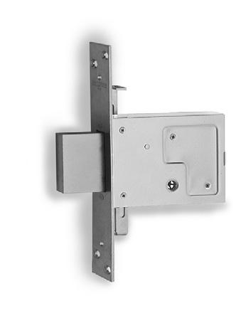 Locks for iron frames Prezzo unitario e Mortice locks with cross-key cylinder. Four throws, Front plate in zinc-plated steel, three locking POINT. 1 KA key for cross-key cylinder Ref. 91.01.