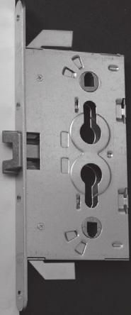 Locks for Multi-purpose locks Prezzo unitario e Multi-purpose mortise lock. THREE-POINT closure. Case size 65 mm, faceplate 19.8x25x mm.